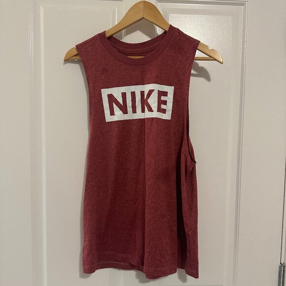 Nike Dri-fit Muscle Tank, Red, M - Picture 1 of 2